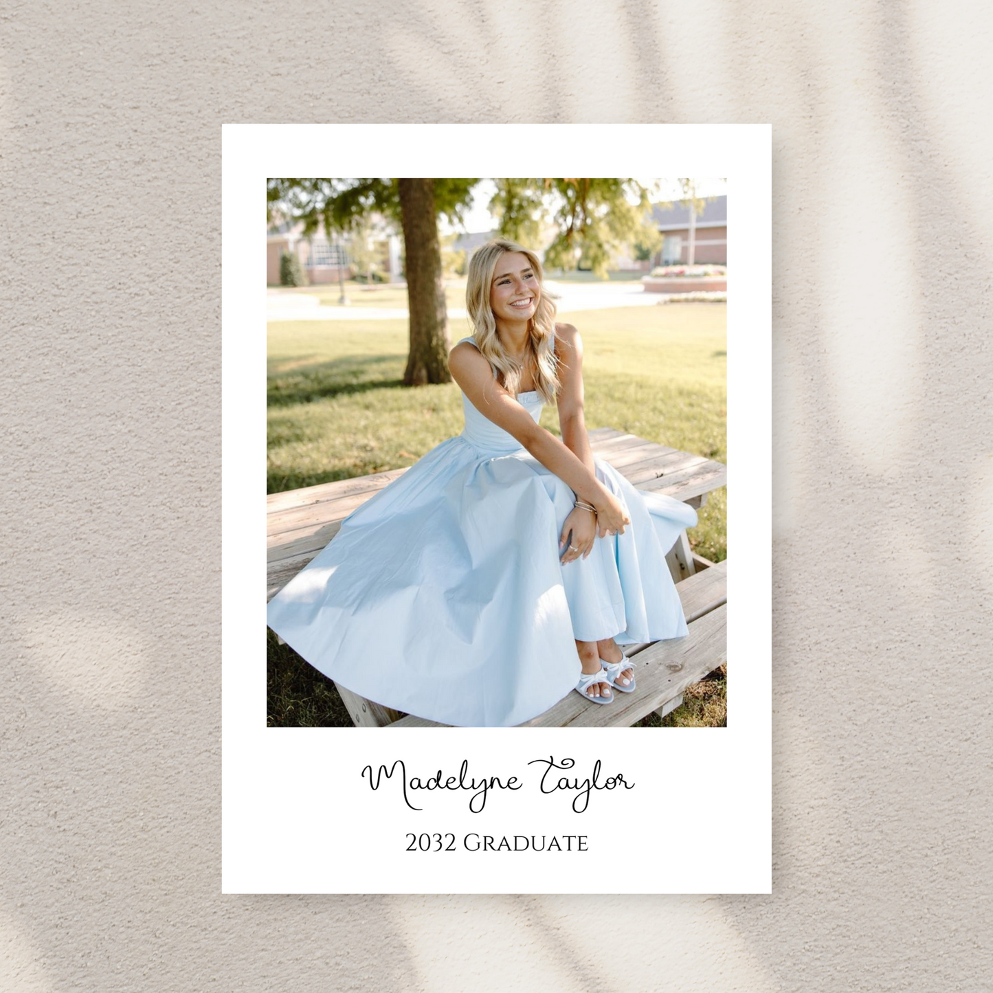 Simple Big Photo Graduation Invitation Template